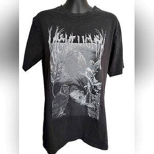 TWIK | Black Graphic 'NIGHT LIGHTS' Fairycore Goth T-Shirt | Size XS